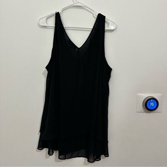Lane‎ Bryant Sheer Lined Black Swing V Neck Tank Top size 20 - Picture 7 of 7